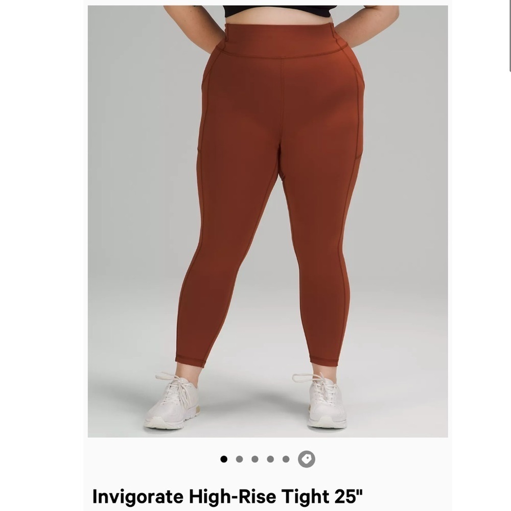 NWT lululemon invigorate high rise tight 25” size 0
